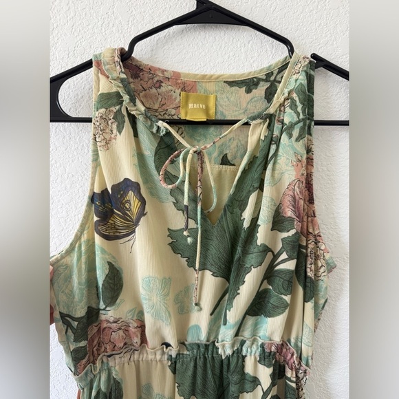 Anthropologie Maeve maxi dress tan floral size 2 - Picture 2 of 11